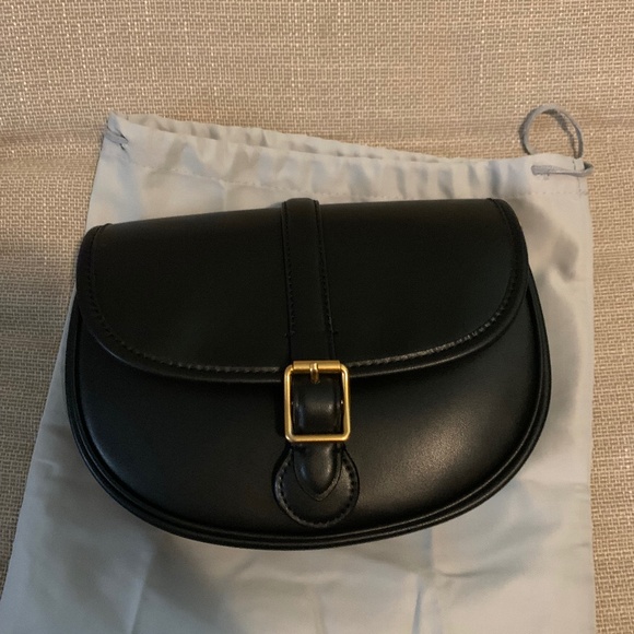 Charles & Keith Handbags - Like New - Charles and Keith Flora Belted Saddle Bag - Black